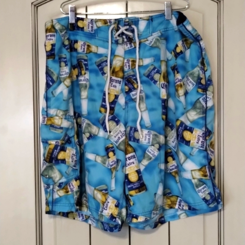Corona Extra Official Mens Swim Trunks/Board Shorts w/Pocket Size 38
